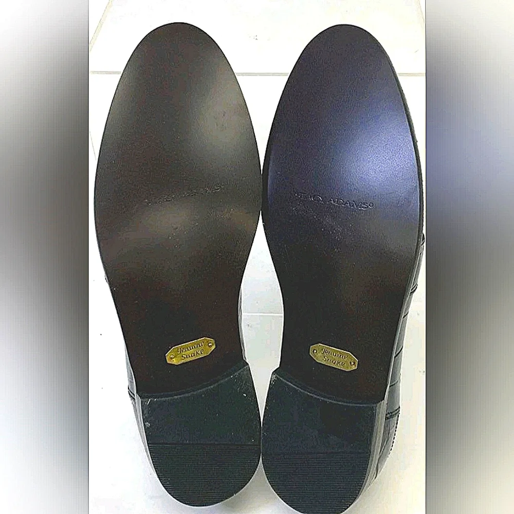New!!! Stacy Adams Mens 8.5 M Dress Shoes Genuine Snake - Picture 5 of 9